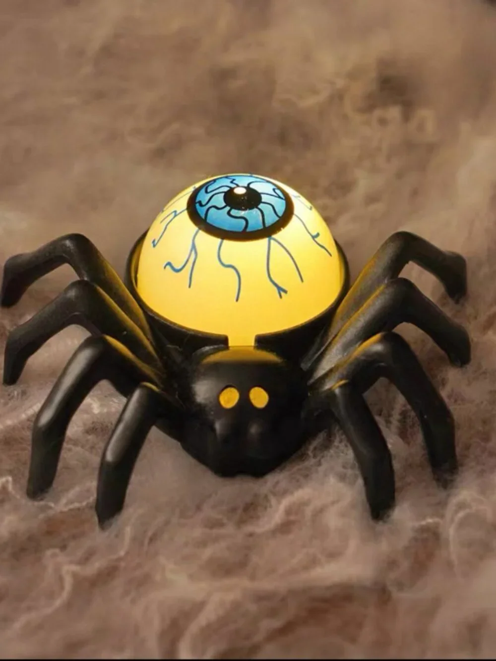 3 Pack Creepy Eyeball Spider Tea Lights, Halloween Indoor Decor Lamps